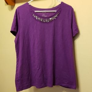 Purple T with sparkles